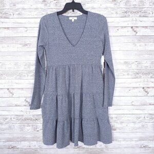 BP Long Sleeved Tiered Dress XS Gray 160
